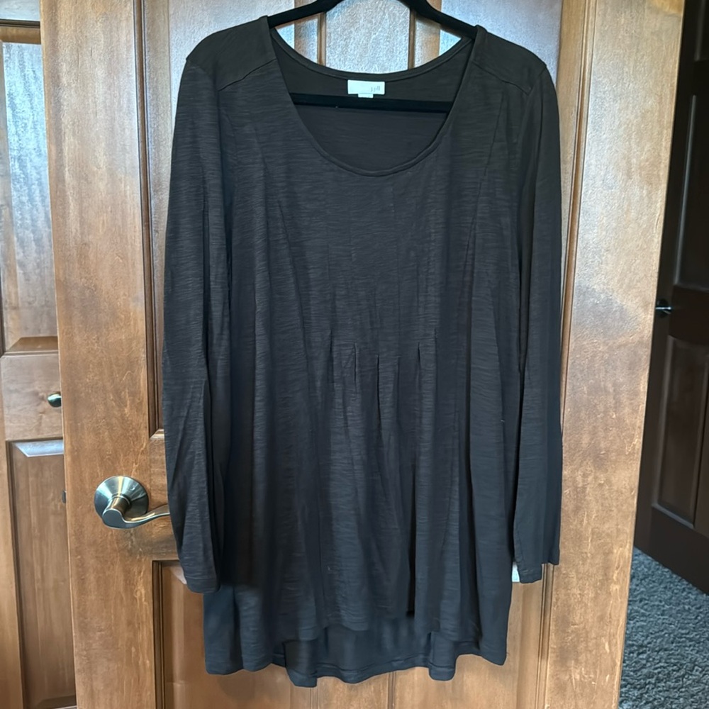 J.Jill Texture Brown Tunic L